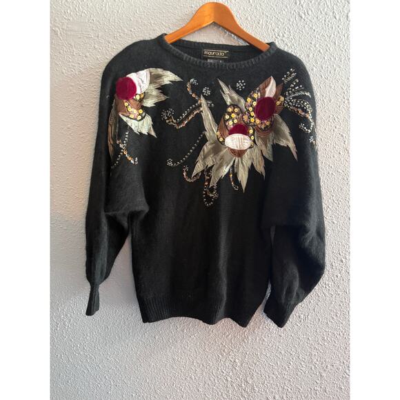 Vintage Maurada Sweater Silk/Wool/Angora Rabbit Hair Blend Size Large - Picture 1 of 5